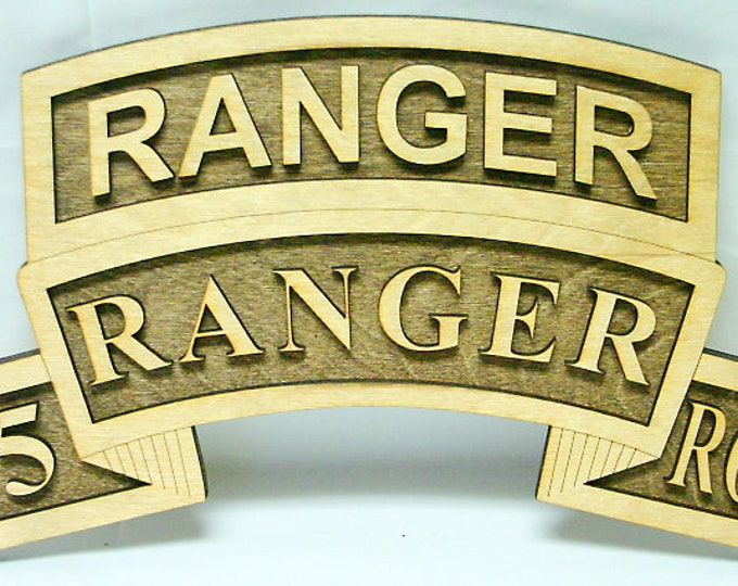 Large 18 inch 75th Ranger Tab/Scroll
