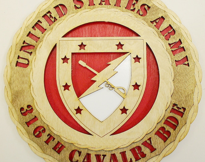 Custom 12"or 18" Army 316th Cavalry BDE Wall Tribute