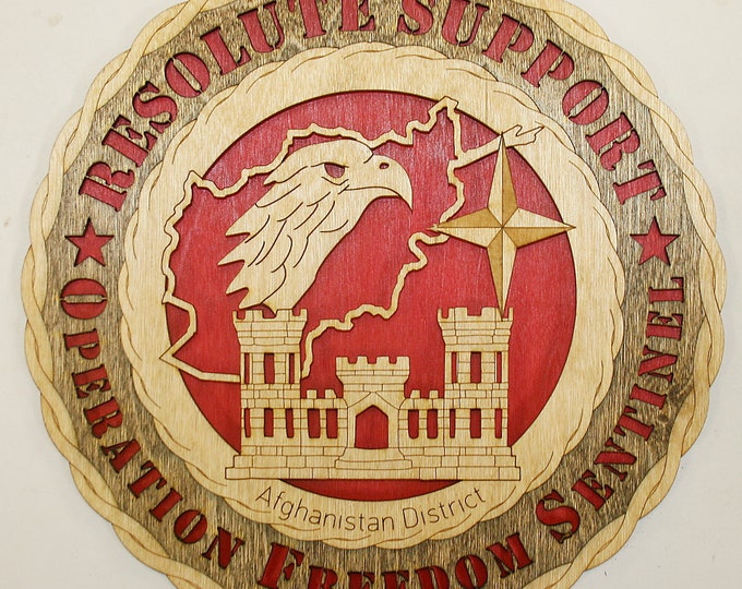 Custom 12"or 18" Army Engineer Afghanistan Wall Tribute
