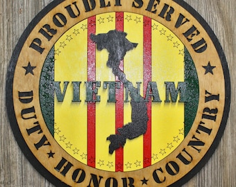 Vietnam Map/Ribbon Proudly Served