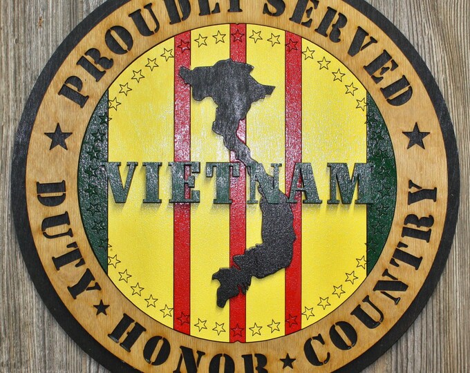 Vietnam Map/Ribbon Proudly Served