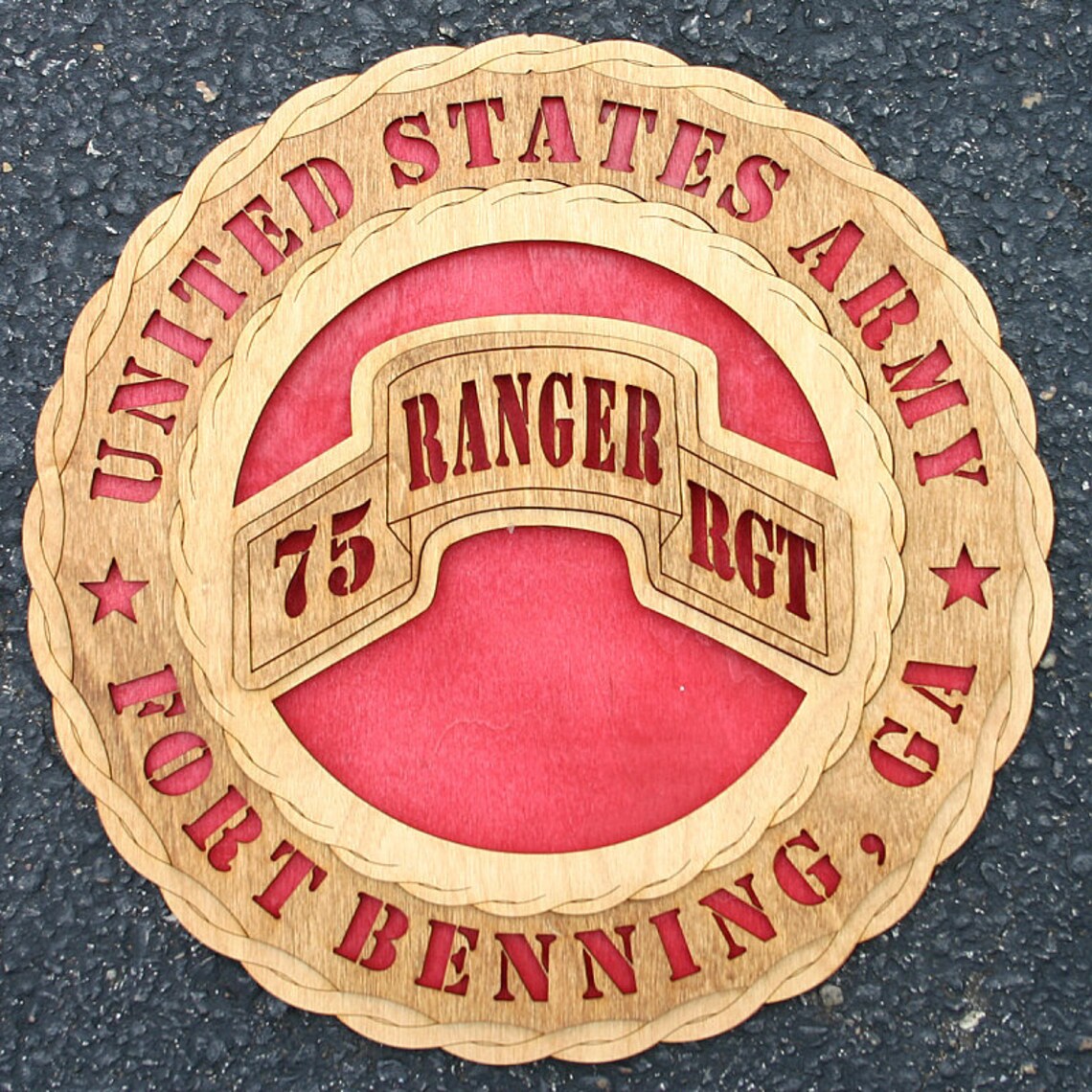 Custom 12 Wood US Army 75 Ranger Rgt Fort Benning | Etsy
