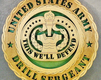 12" and 18"  Drill Sergeant Wall Tribute