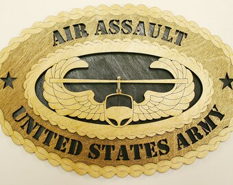 Custom 12"or 18" Army Air Assault Wall Tribute