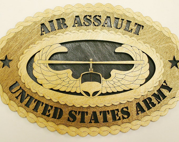 Custom 12"or 18" Army Air Assault Wall Tribute