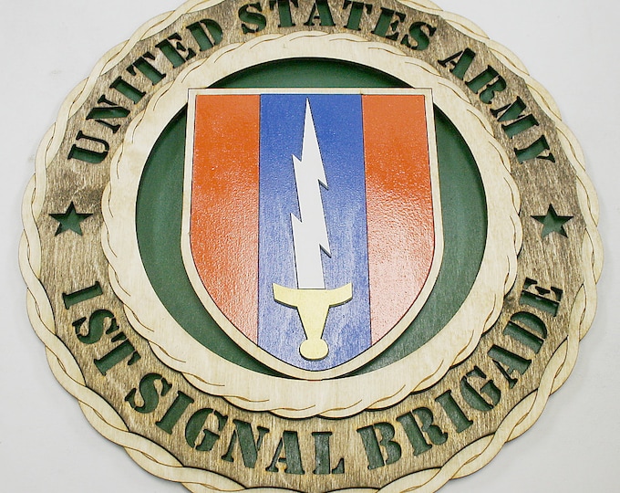 12" and 18" Army 1st Signal Brigade Wall Tribute