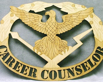 Baltic Birch Army Career Counselor Insignia Wall Tribute