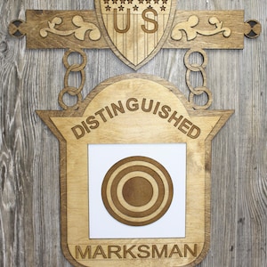 Distinguished Marksman Badge Wall Tribute