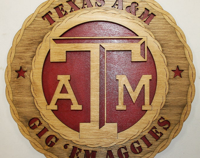 12" and 18"  Texas A & M University Wall Tribute