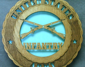 FREE SHIPPING Custom 12 Wood US Army 3rd Infantry Division Dog Faced Soldiers Wall Tribute