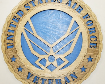 12" and 18"  Air Force Wings Veteran Wall Tribute