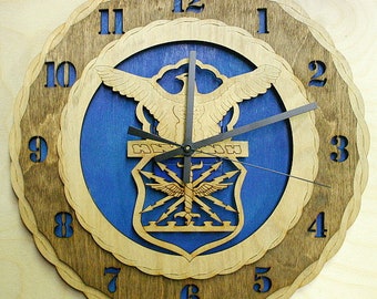 Custom 12" Traditional Air Force Wall Clock