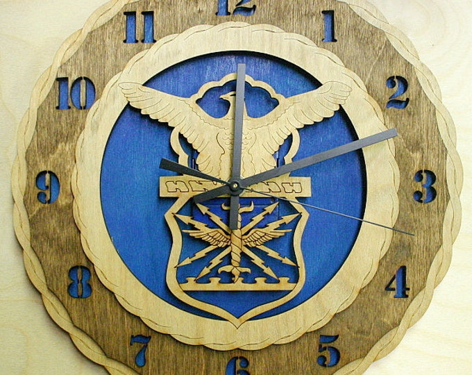 Custom 12" Traditional Air Force Wall Clock
