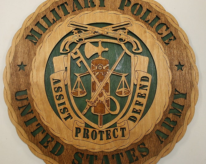 Army Military Police Regimental Crest Wall Tribute