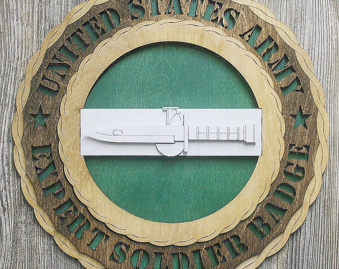 Army Expert Soldier Badge Wall Tribute