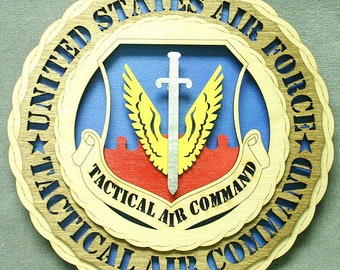 Custom Air Force Tactical Air Command Wall Plaque - 12" Tribute
