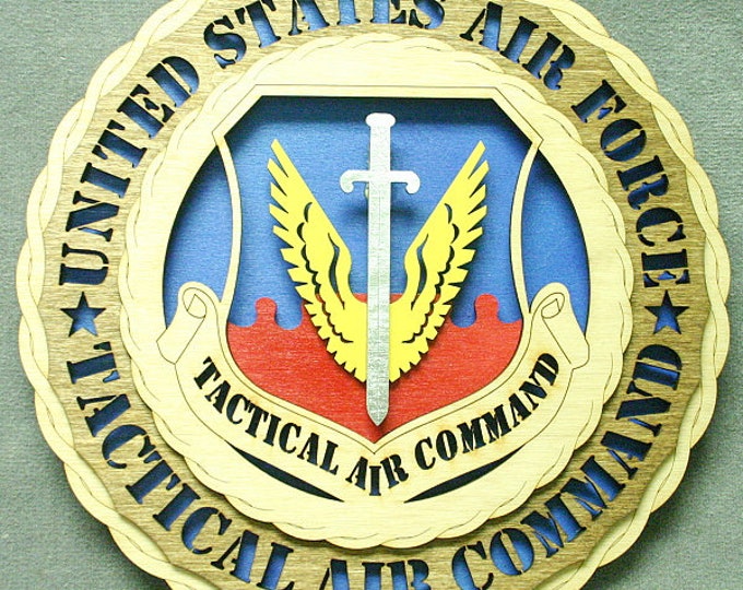 Custom 12" Air Force Tactical Air Command - Wall Tribute - FREE SHIPPING
