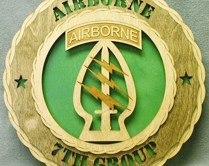 Army Airborne 7th Group Wall Tribute - FREE SHIPPING