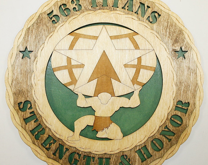 12" and 18"  Army 563 Titans Wall Tribute