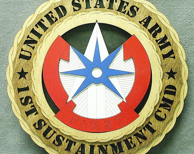 Army 1st Sustainment Command Wall Tribute - FREE SHIPPING