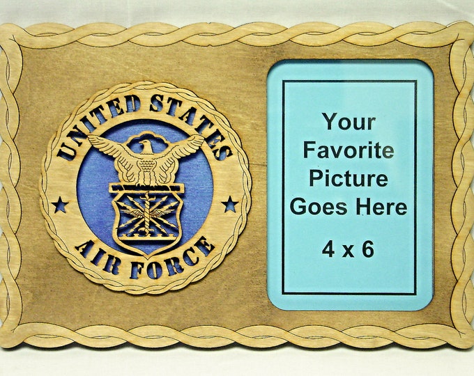 Custom 8x12" Air Force Traditional Picture Frame - FREE SHIPPING