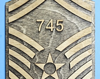 Air Force CMSgt Rank Wall Tribute