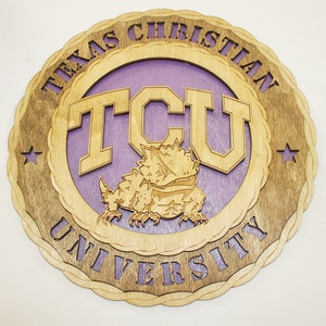 12&quot; and 18&quot;  Texas Christian University Wall Tribute