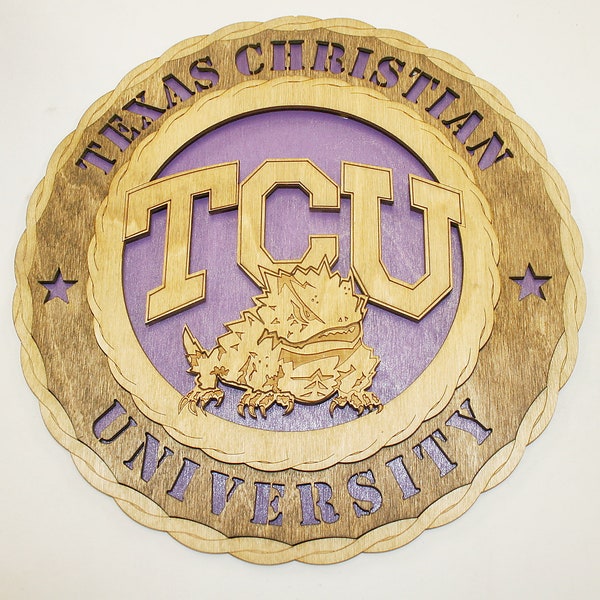 12" und 18" Texas Christian University Wall Tribute