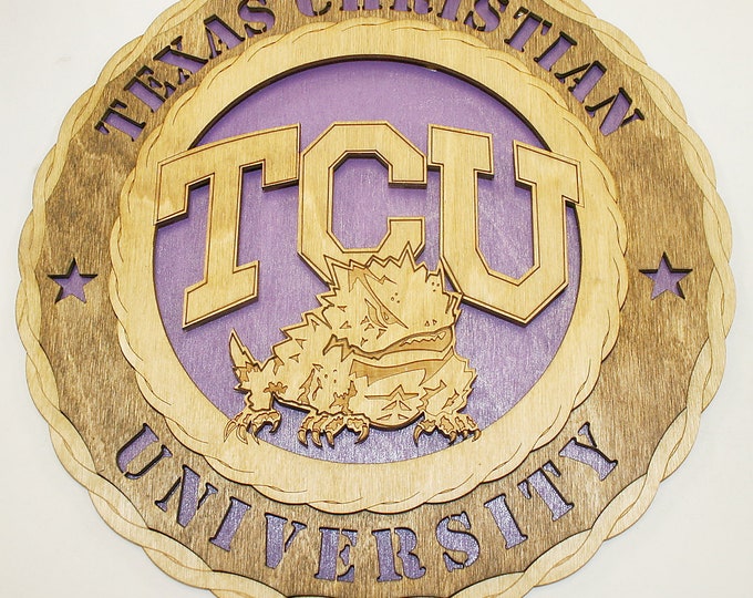 12" and 18"  Texas Christian University Wall Tribute