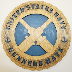 12&quot; and 18&quot;  Navy Gunners Mate Rate Wall Tribute