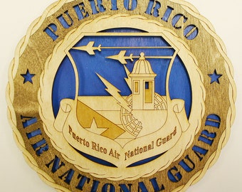 Custom 12"or 18" Puerto Rico Air National Guard Wall Tribute