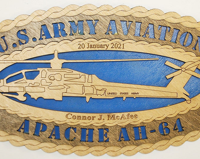 Army Apache Wall plaque