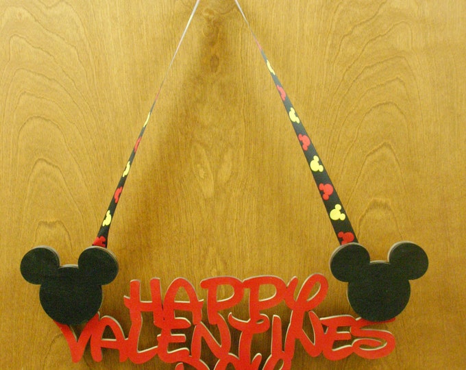 Disney Happy Valentines Door Hanger FREE SHPPING