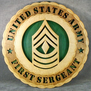 12&quot; and 18&quot;  Army First Sergeant Wall Tribute