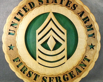 12" and 18"  Army First Sergeant Wall Tribute