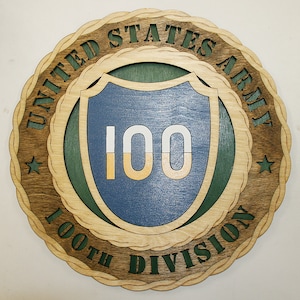 12&quot; and 18&quot;  100th Division Wall Tribute