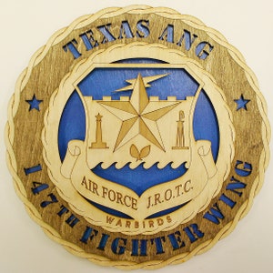 Custom 12&quot;or 18&quot; Texas Air National Guard Wall Tribute