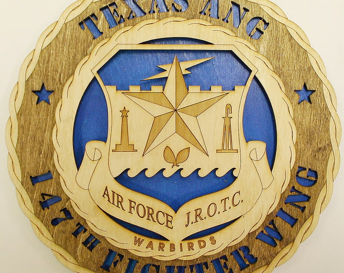 Custom 12"or 18" Texas Air National Guard Wall Tribute