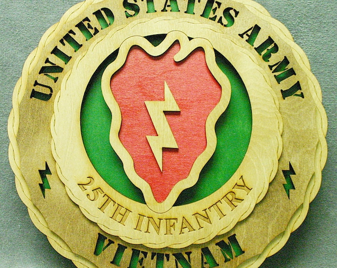 Custom 12" or 18" Army 25th Infantry Wall Tribute