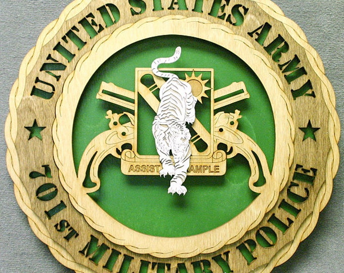 Army 701st MP Crossed Pistols Wall Tribute - FREE SHIPPING