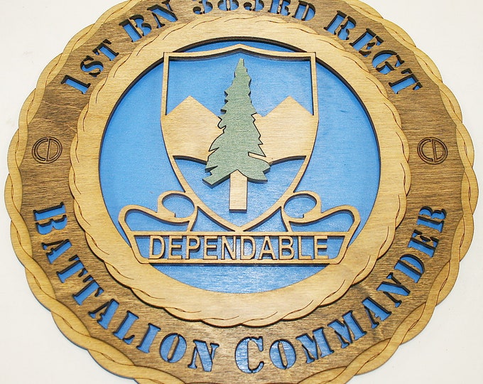 12" and 18"  Army 383rd Regiment Wall Tribute