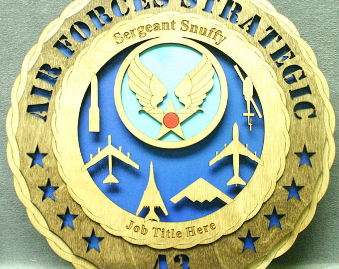 Custom 12" or 18" Air Force Strategic Wall Tribute
