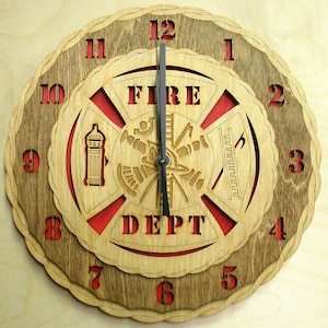 Custom 12&quot; Firefighter Wall Clock