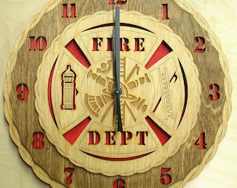 Custom 12" Firefighter Wall Clock