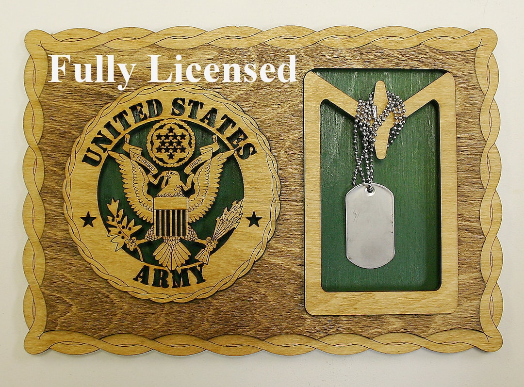 Custom 12 X 8 Army Dog Tag Display Etsy