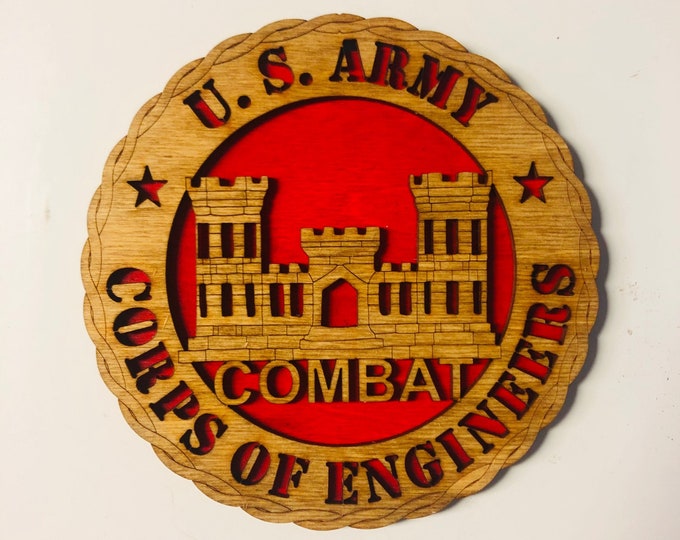 Custom 6" US Army Corps of Engineers Combat Desktop