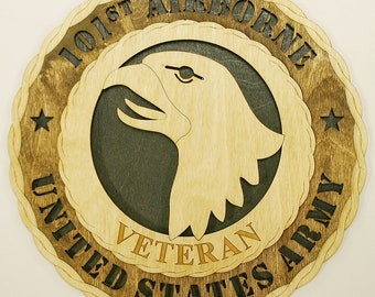Custom 12" Army 101st Airborne Veteran Wall Tribute
