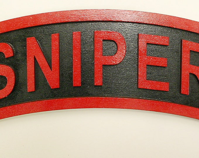 Large 18 inch Sniper Tab Red/Black