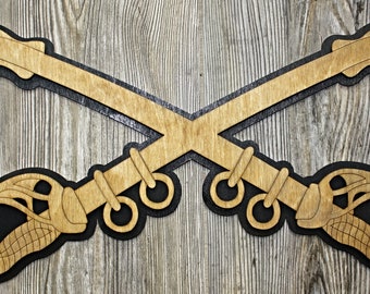 Cavalry Crossed Sabers Insignia