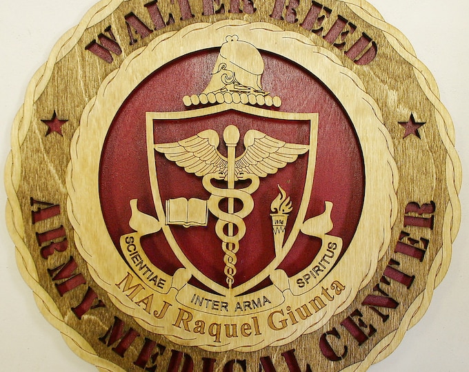 Custom 12" Walter Reed Army Medical Center Wall Tribute